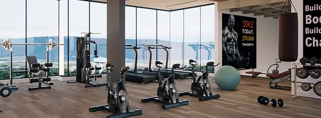 Fully equipped state-of-the-art fitness gym at Anitha Regency