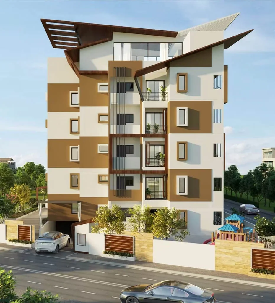 Spacious entrance view at Anitha Regency